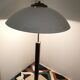 Lampe de bureau en teck et travertin