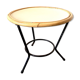 Coffee table in rattan and black metal 1960