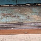 Old Art Deco display case in Burmese teak