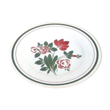 Assiette ancienne plate modèle niquette, faïence gien france