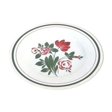 Faience gien france old plate flat model niquette