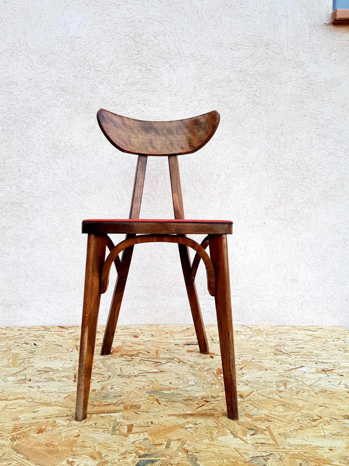 4 chairs Bistro/banana style Luterma sitting vintage Red