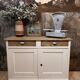 Rustic wooden and paper Parisian buffet