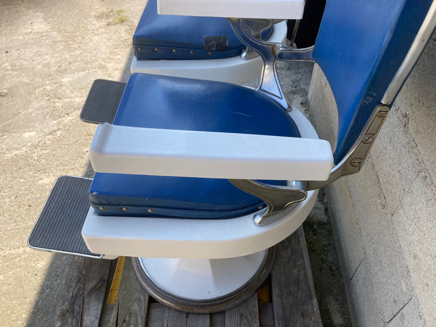 Pair of vintage hairdressing chairs