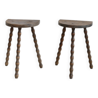 Pair of tripod stools