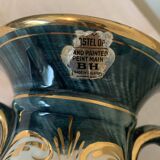 Ceramic vase with handles and gilding