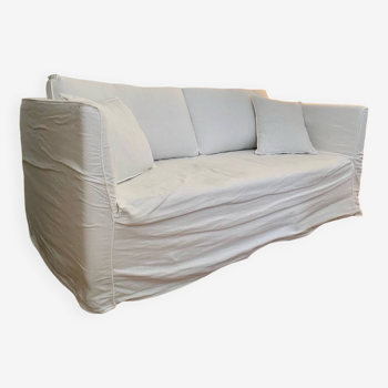 2-seater linen sofa