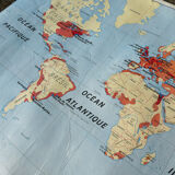 Map world map of the planisphere world MDI 1960