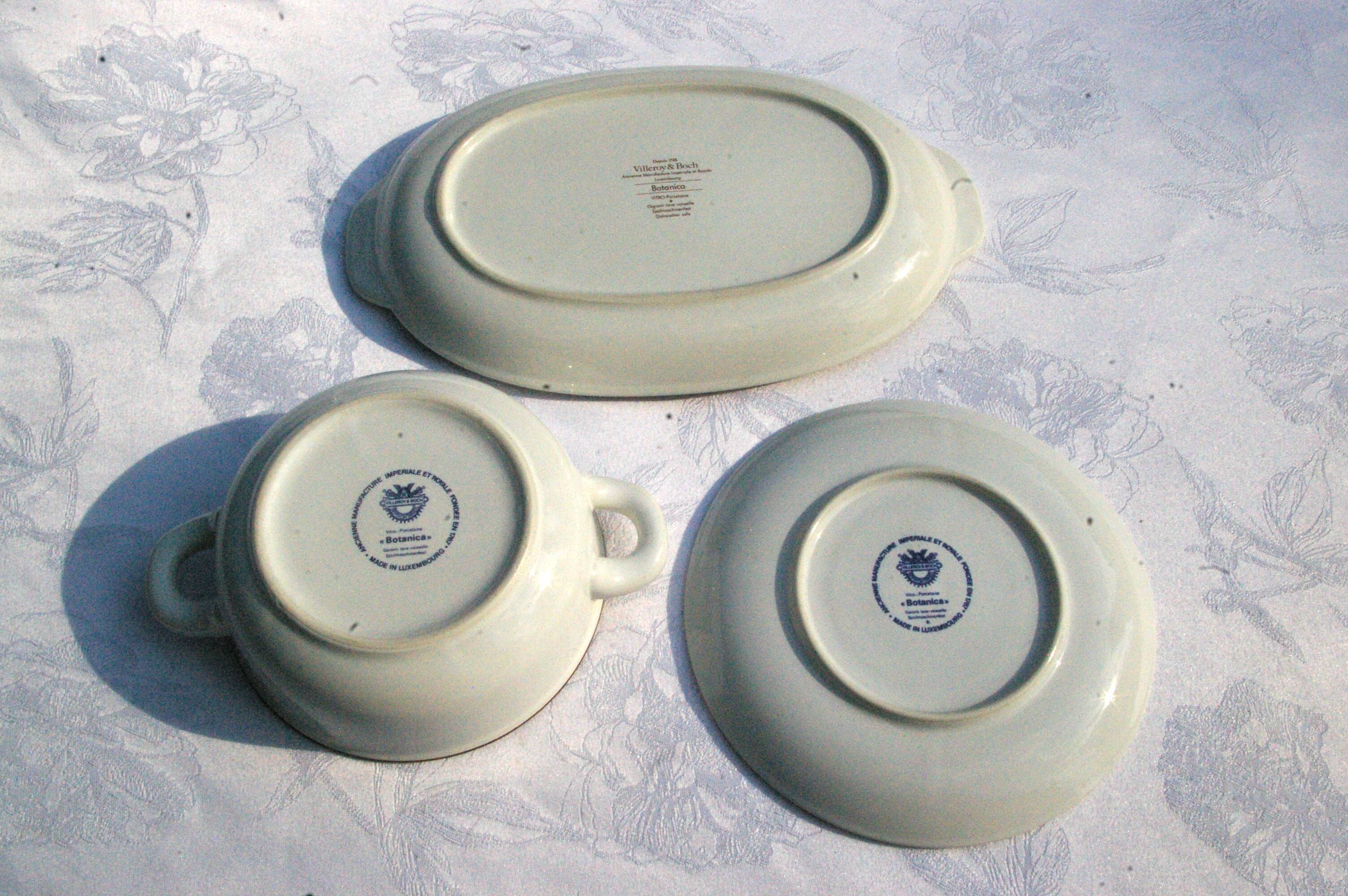 Small Batch of dishes and saucer Villeroy & Boch model Botanica