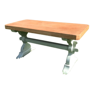 Coffee table chalet style solid oak