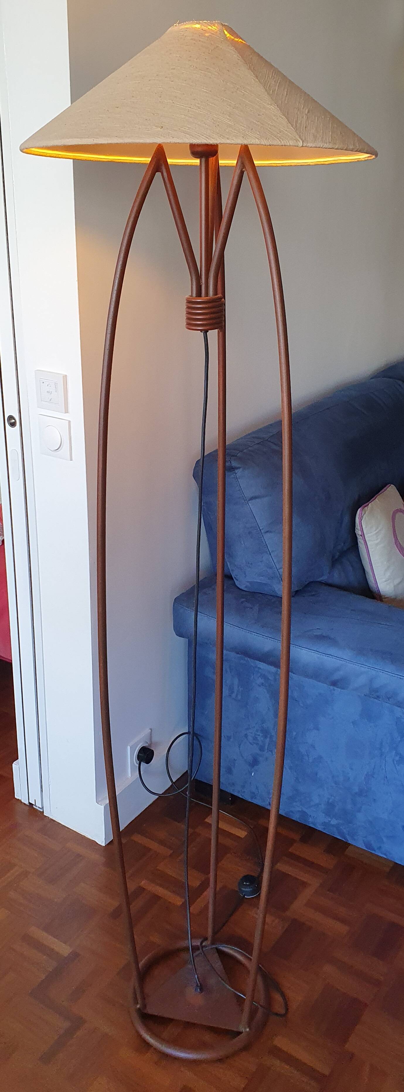 Wrought iron floor lamp