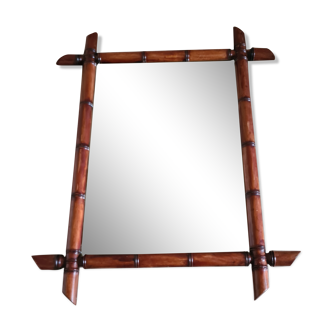 Miroir bambou rétro Dimensions 77 x 62cm