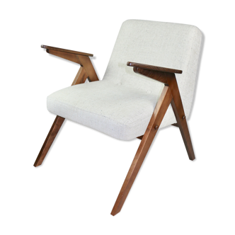 Fauteuil beige de Józef Chierowski, années 1970