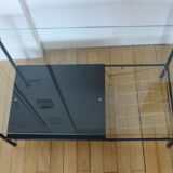 Glass coffee table door magazines 50s