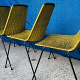4 vintage “Baskets” chairs 1950s design Gian Franco Legler