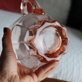 Art Deco pink glass pitcher