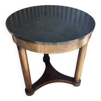 Empire Pedestal Table with Marble Top