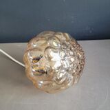 Vintage amber moulded glass pendant - Ref 888