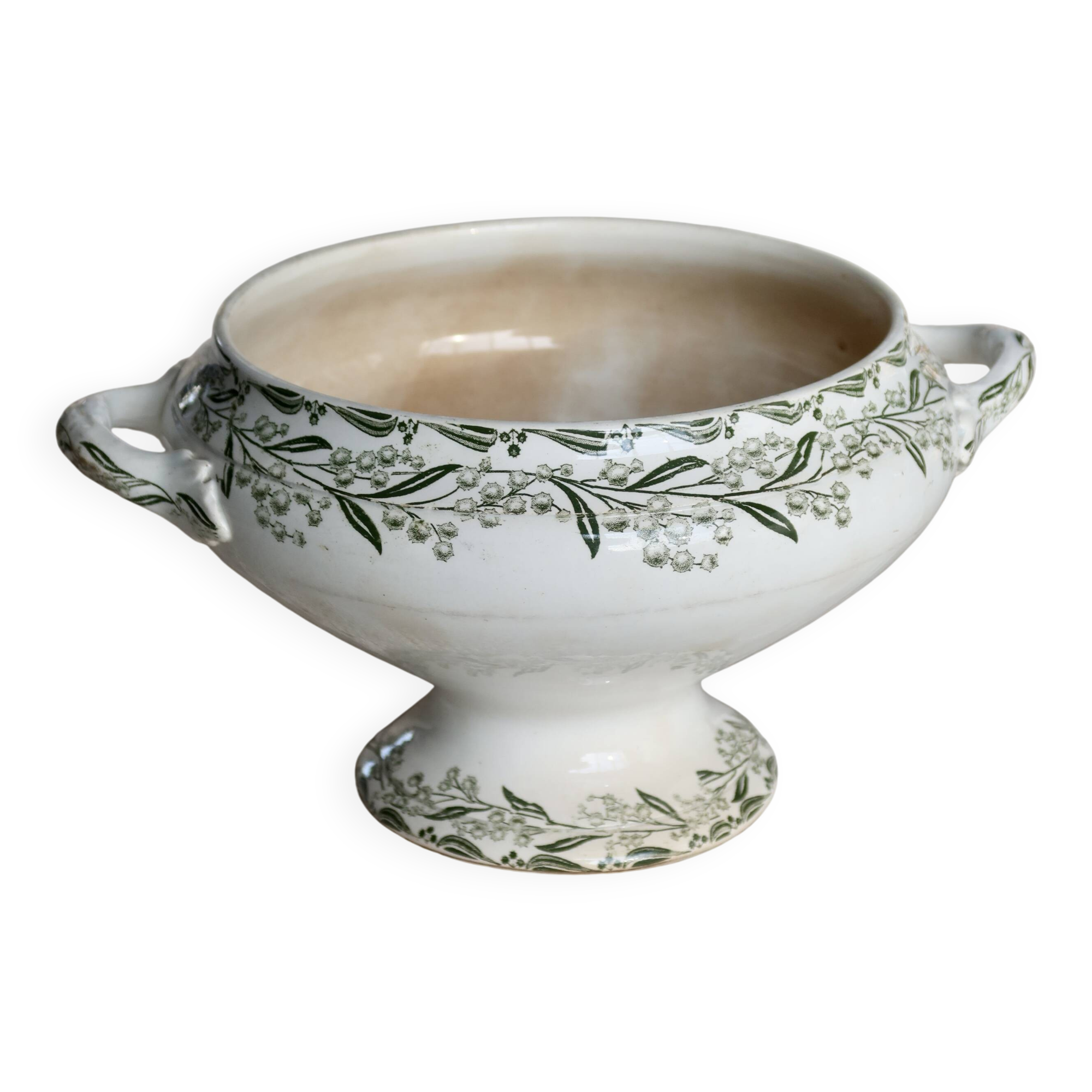 Antique soup tureen body, ironstone, Saint-Amand and Hamage Nord – Model M