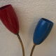 Apply wall brass and iron enameled italy 1950