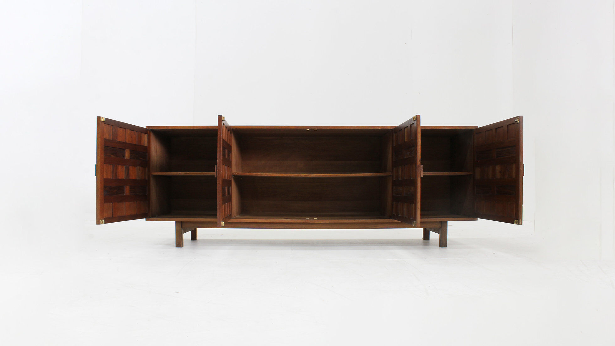Vintage Spanish brutalist sideboard credenza 1970s