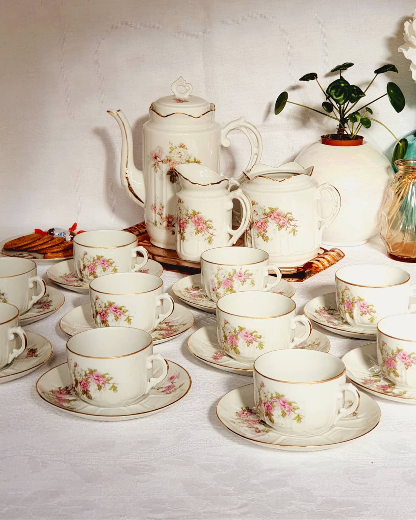 Tea service or coffee LV France antique porcelain