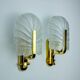 Pair of "leaf" wall lights by Carl Fagerlund, Murano glass, Germany, 1970