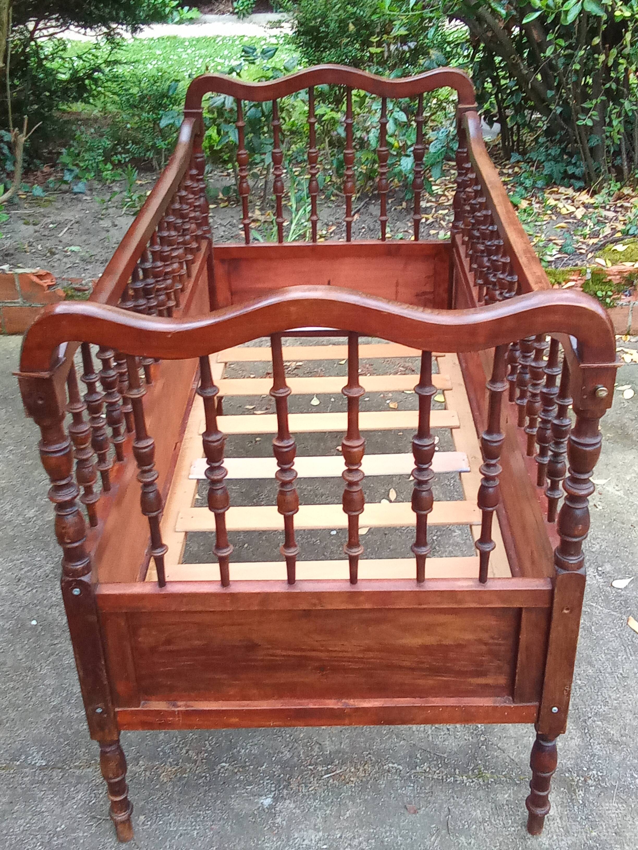 Vintage cherry wood bed