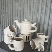 Ove Pollas Ceramic Tea Set — Pollas Design, Denmark, 1970s