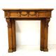 Louis XVI style fireplace in solid fir, 19th century.
