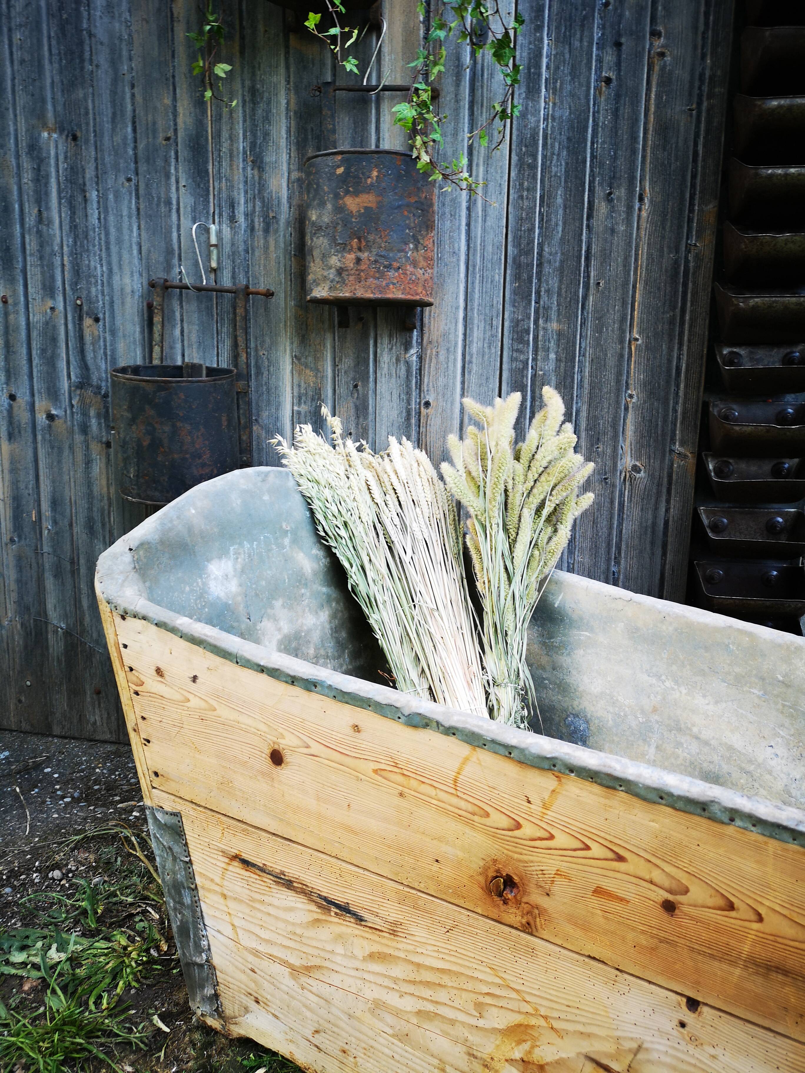 Baignoire bois et zinc