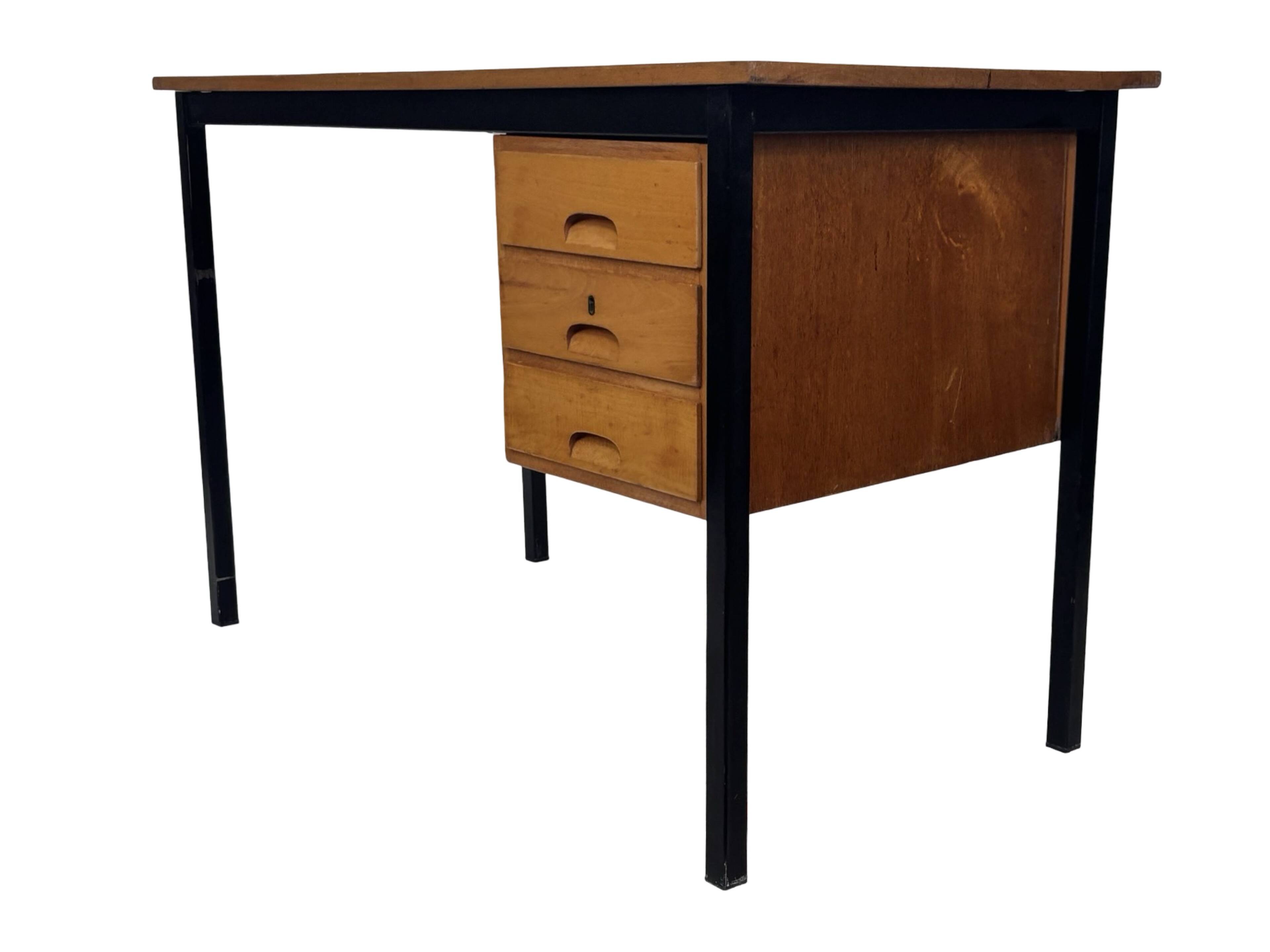 Vintage Desk 1960s Design Workspace with drawers