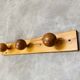 Wall coat rack hook pine balls