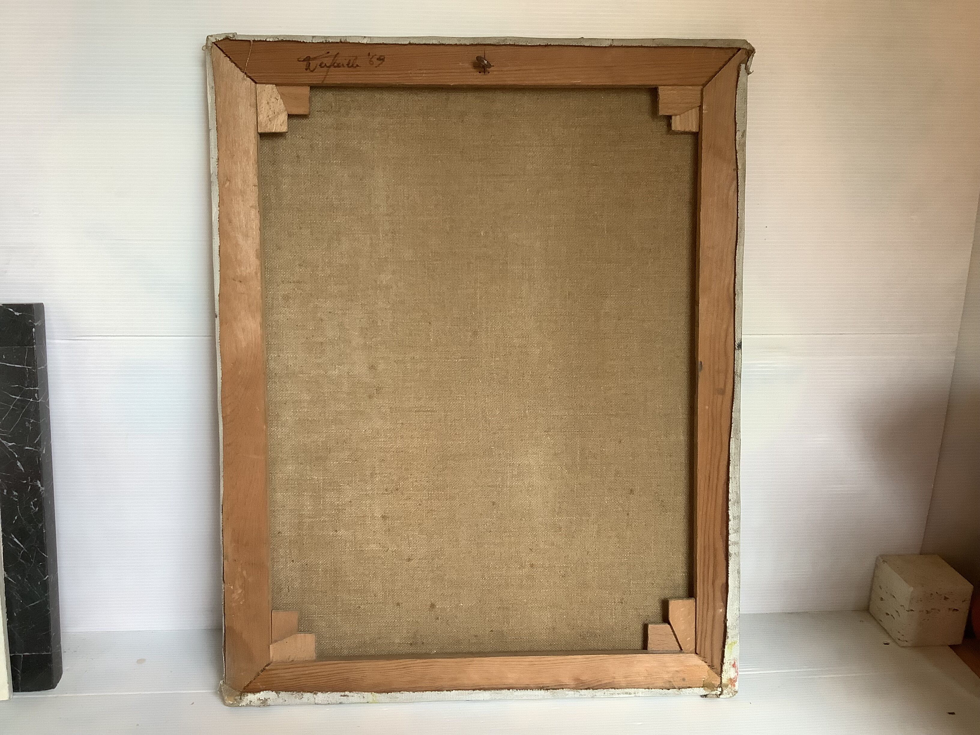 Tableau coucher de soleil huile sur toile signée