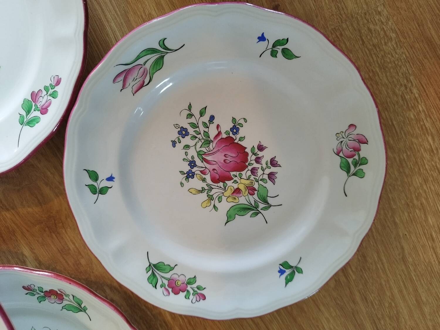 Assiettes à dessert Lunéville Keller et Guérin