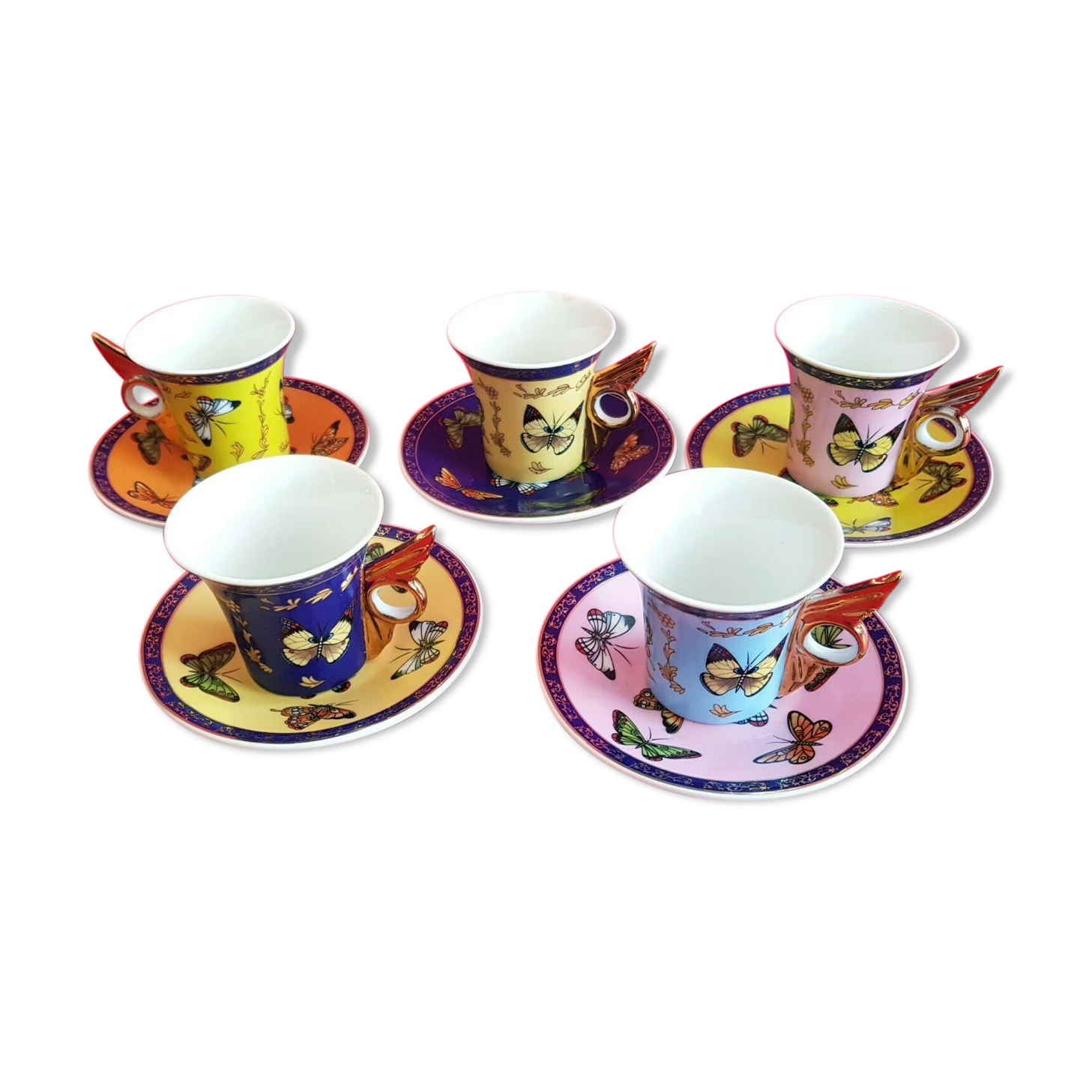 Tasse à Thé Ambiente 0,4L - Motif Lavande Et Papillons