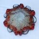 Vintage Murano glass ashtray with gold inclusions