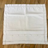 Old pillowcase in linen and openwork cotton early twentieth century