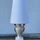 White and gold Limoges porcelain lamp