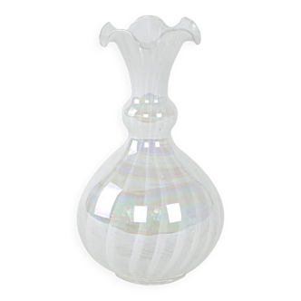 Glass vase, Italian design, 1960s, made in Italy