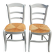 Paire de chaises paillées