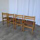 Set of 14 Vintage Scandinavian Dining Chairs / Yugoslav Wooden Bistro Chair