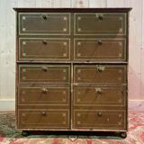 Leather notary's filing cabinet