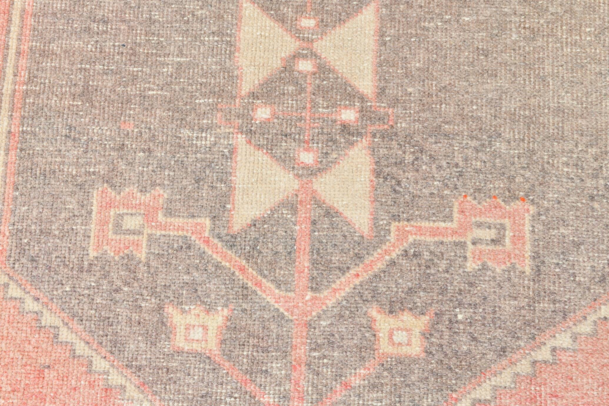 2x8 Soft Pastel Red Turkish Vintage Runner Rug, 78x246Cm FREE SHIPPING