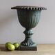 Antique Cast Iron Garden Urn, Campana Form Planter