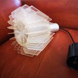 Plexiglas and stainless steel hanging lamp