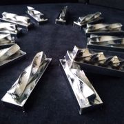 12 silver metal knife holders