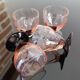 4 verres sur pied art déco à digestif