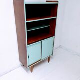 Vintage wooden bookcase, cupboard