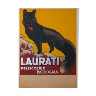 Bologne poster Loup Laurati Pelliccerie 136.5x100 cm